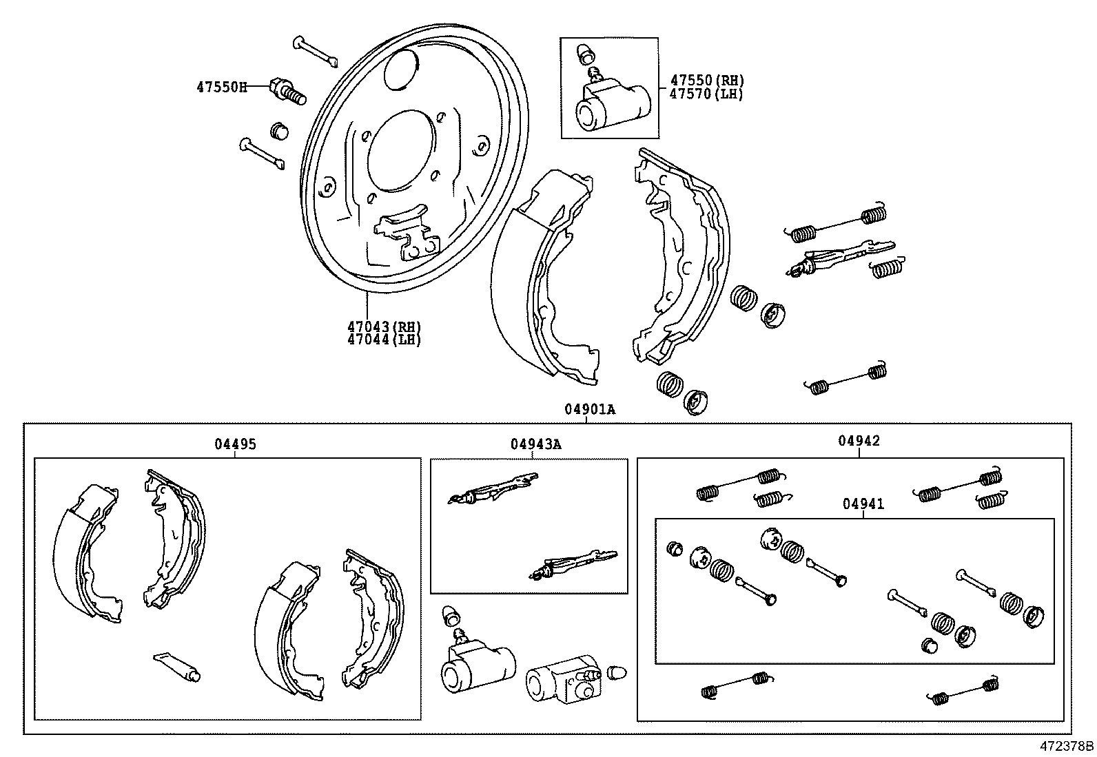 TOYOTA 04495-0D020 - Jarrukenkäsarja inparts.fi