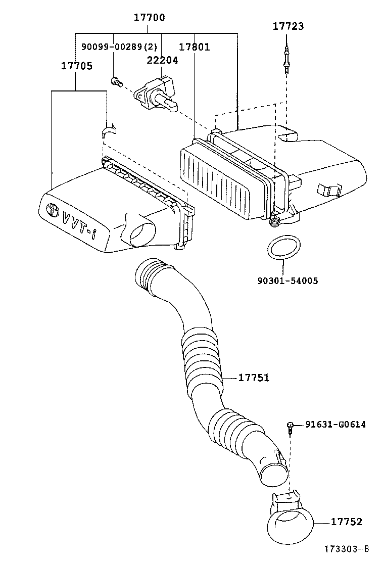 TOYOTA 22204-0J010 - Ilmamassamittari inparts.fi