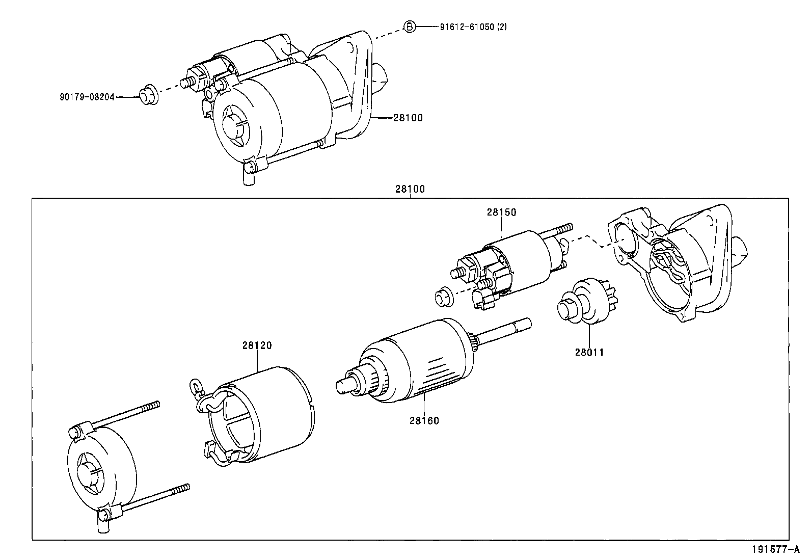 TOYOTA 28100-0J020 - Käynnistinmoottori inparts.fi