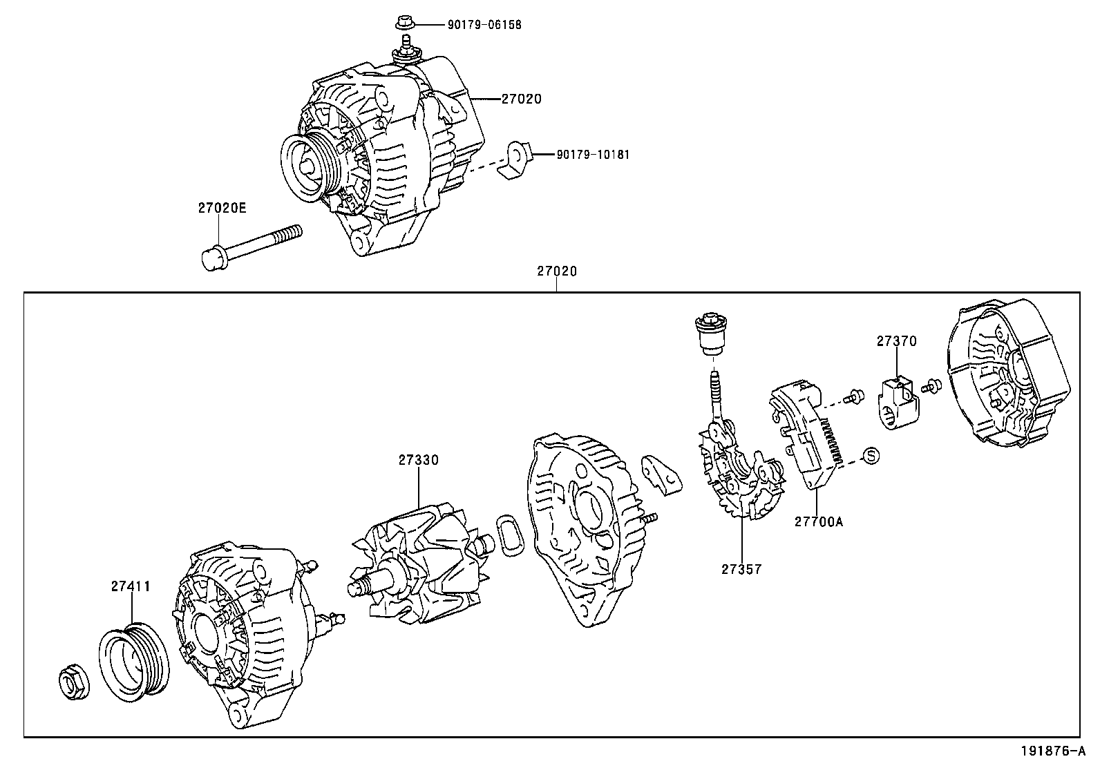 TOYOTA 27060-0J030 - Laturi inparts.fi