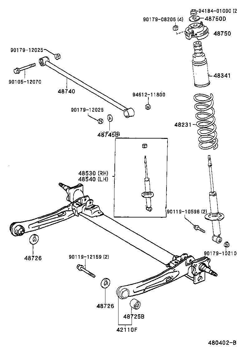 TOYOTA 48231-10350 - Jousi (auton jousitus) inparts.fi