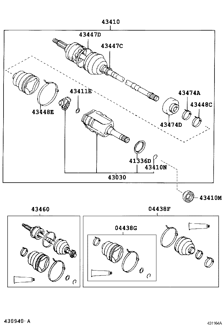 TOYOTA 43460-09P40 - Nivelsarja, vetoakseli inparts.fi