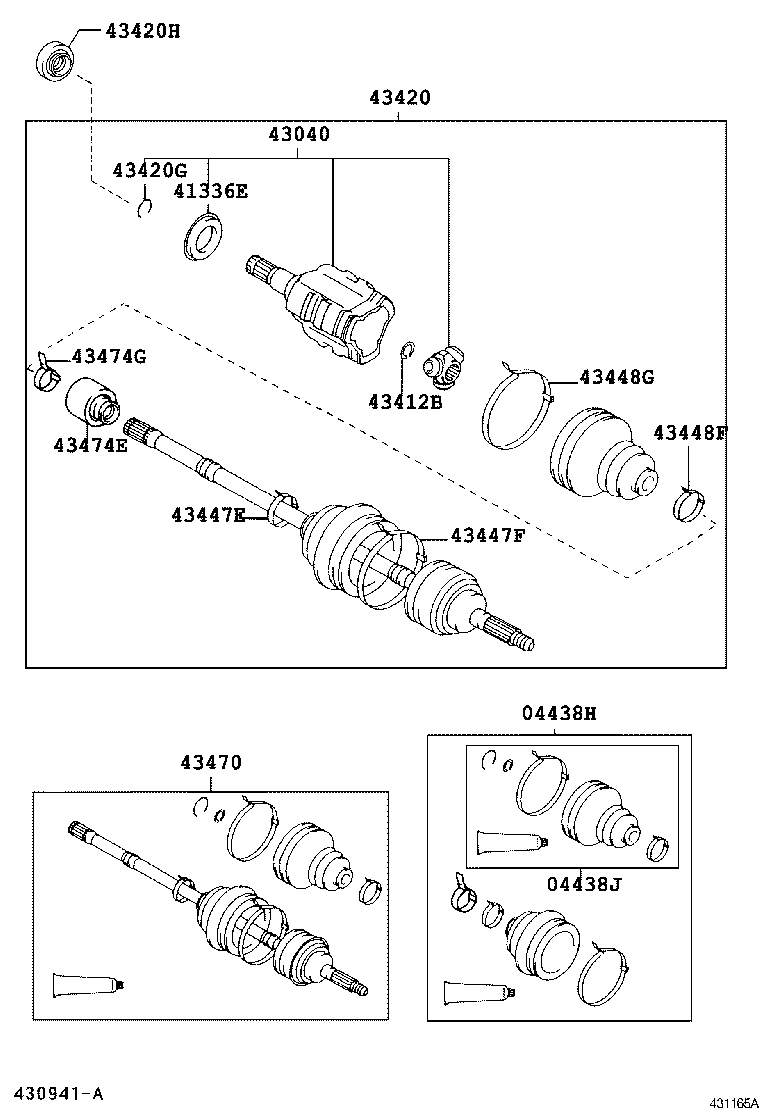 TOYOTA 0442805150 - Paljekumi, vetoakseli inparts.fi