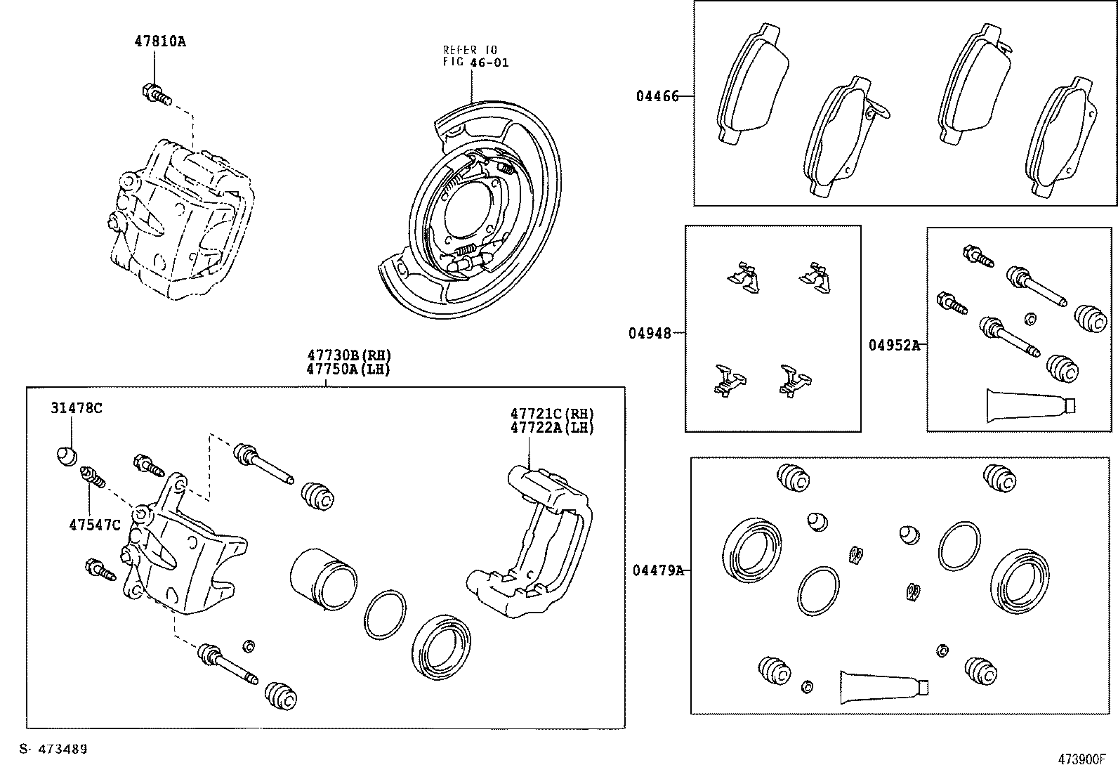 TOYOTA 0494805010 - Tarvikesarja, jarrupala inparts.fi