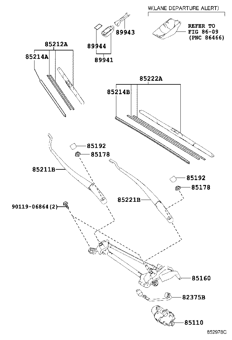 TOYOTA 85222-42120 - Pyyhkijänsulka inparts.fi