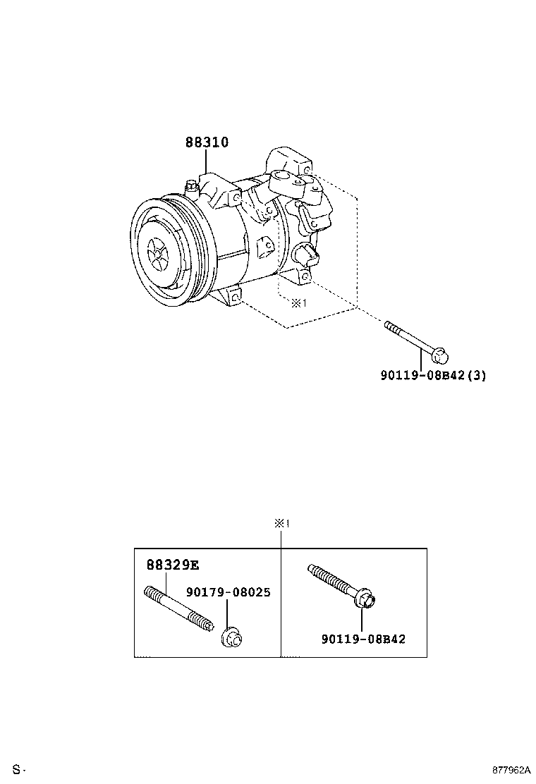 TOYOTA 88310-42270 - Kompressori, ilmastointilaite inparts.fi