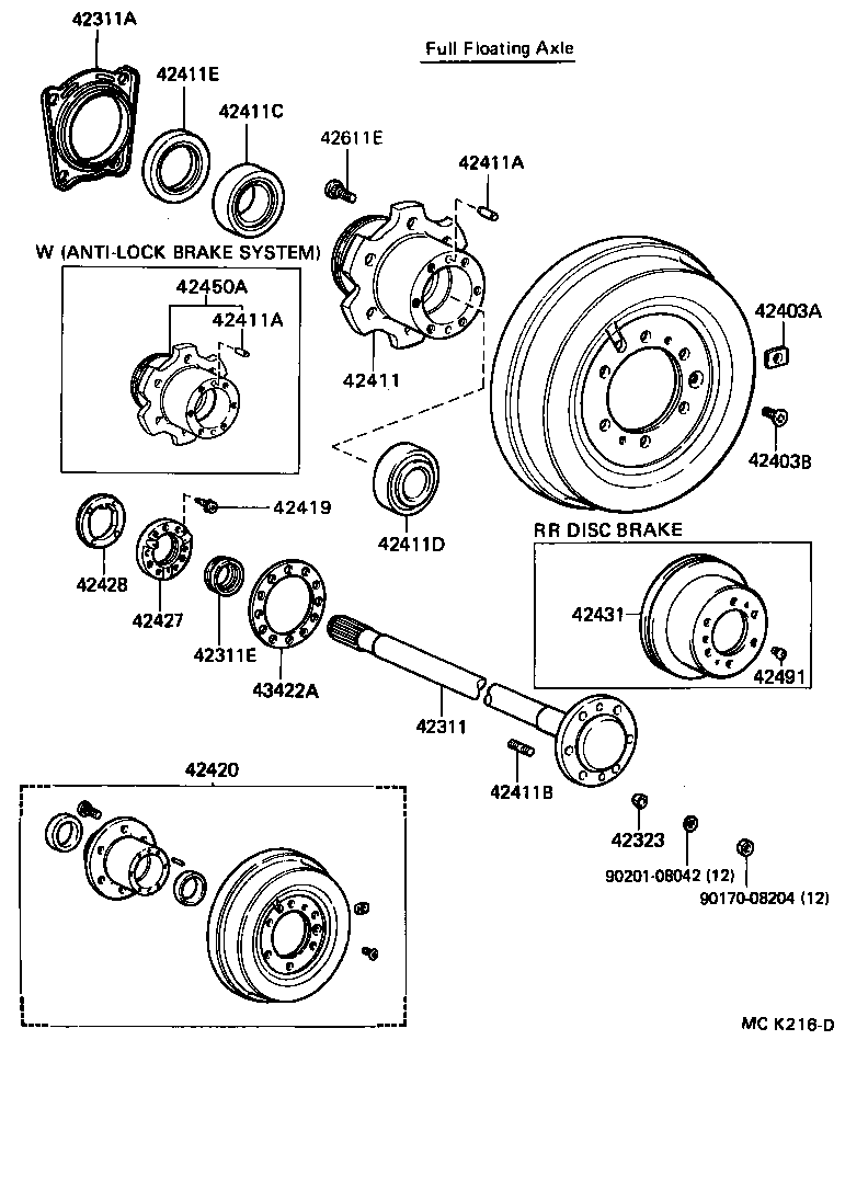 TOYOTA 4242060130 - Jarrulevy inparts.fi