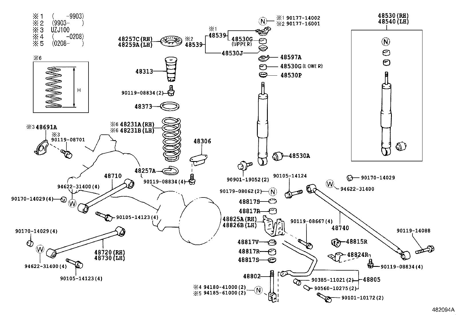 TOYOTA 90179-08062 - Tanko, kallistuksenvaimennin inparts.fi