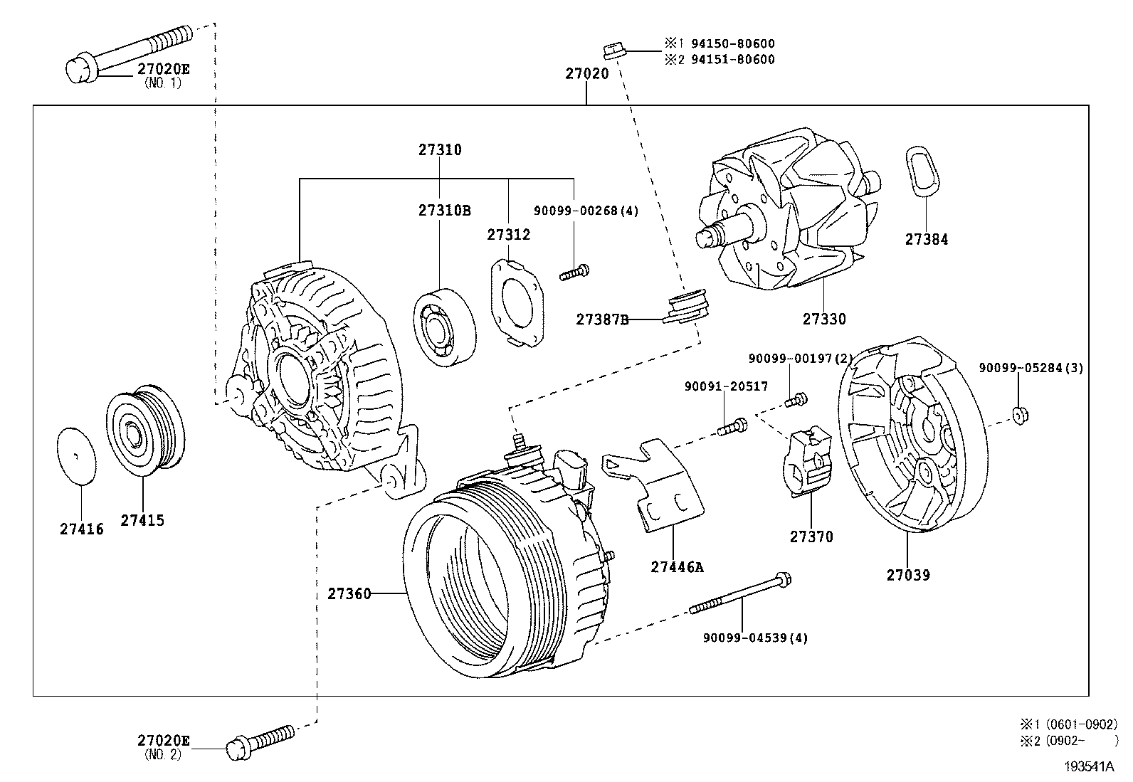 TOYOTA 27060-28311 - Laturi inparts.fi