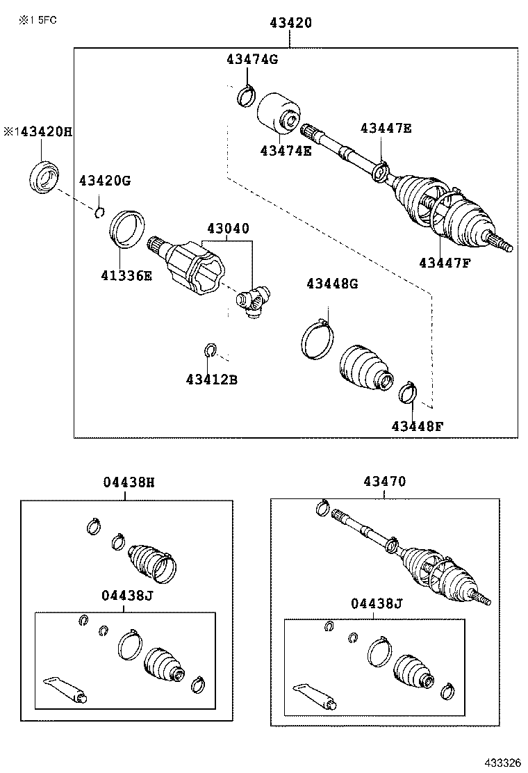 TOYOTA 43040-0W010 - Nivelsarja, vetoakseli inparts.fi