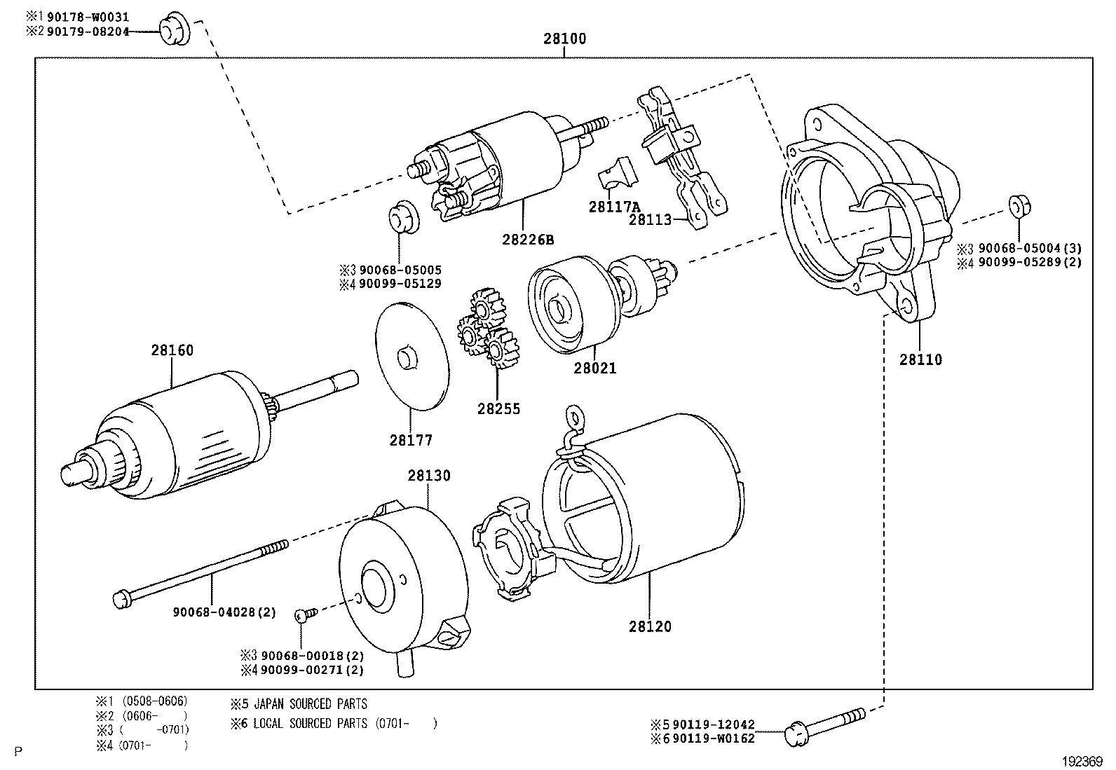 TOYOTA 28100-0G040 - Käynnistinmoottori inparts.fi