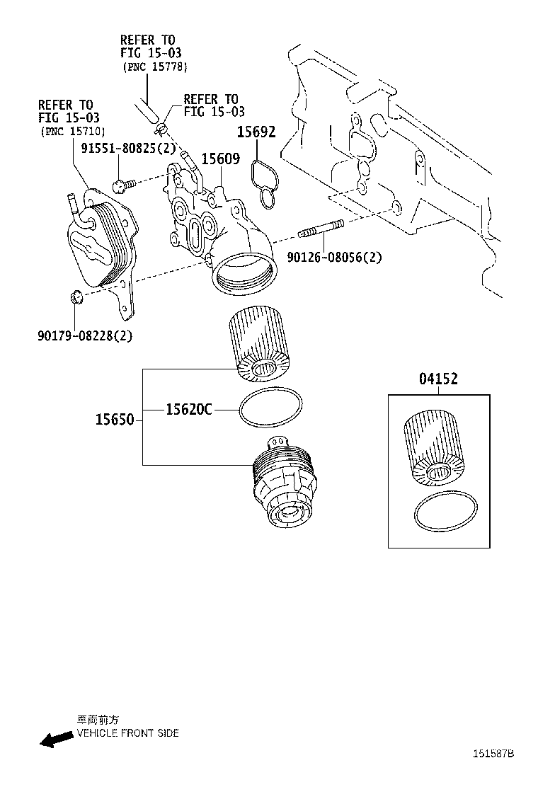 TOYOTA 04152-31110 - Öljynsuodatin inparts.fi