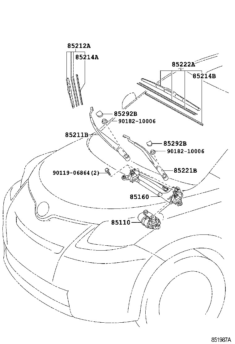 TOYOTA 85222-52180 - Pyyhkijänsulka inparts.fi