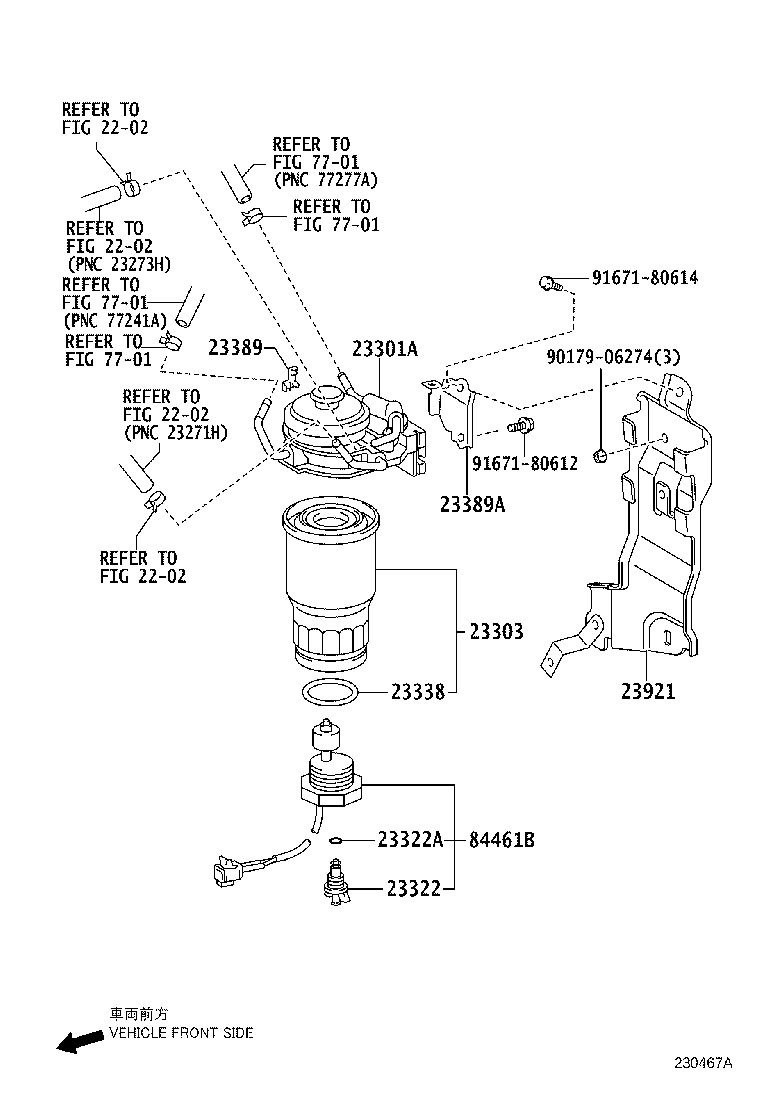 Subaru 23390 33060 - Polttoainesuodatin inparts.fi