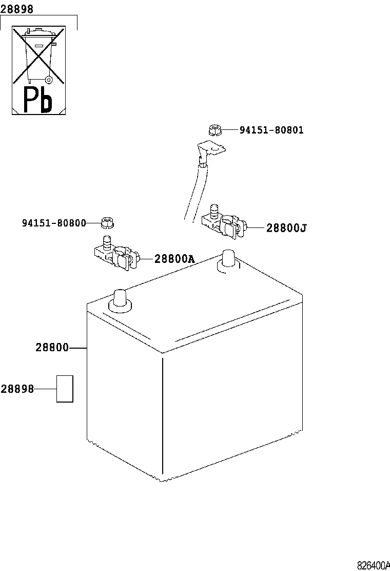 TOYOTA 28800-54020 - Käynnistysakku inparts.fi