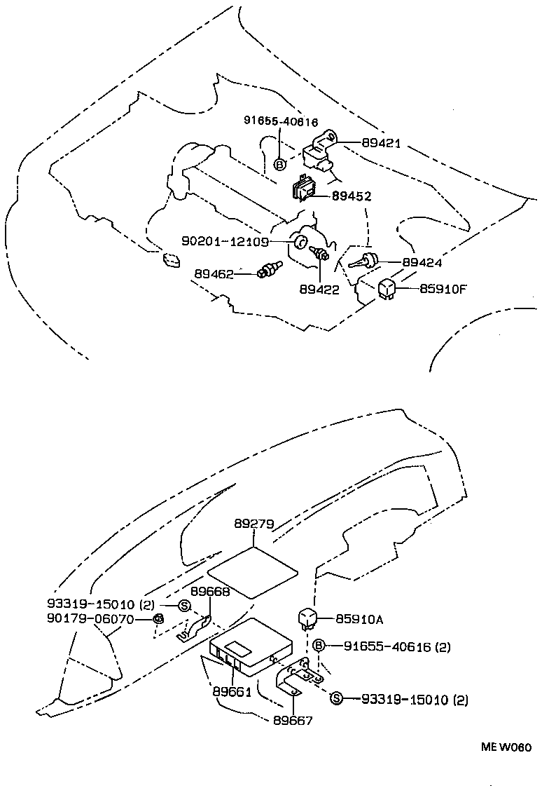 TOYOTA 89452-32020 - Tunnistin, kaasuläppä inparts.fi