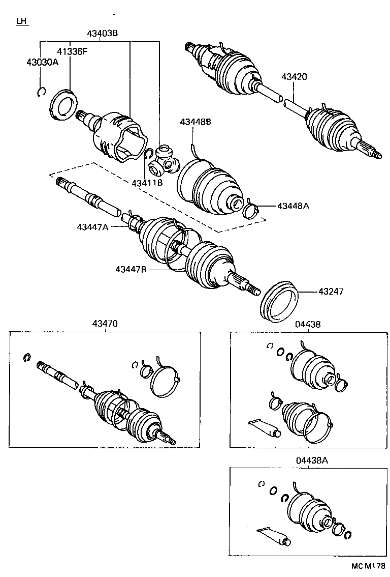 TOYOTA 43470-19216 - Nivelsarja, vetoakseli inparts.fi