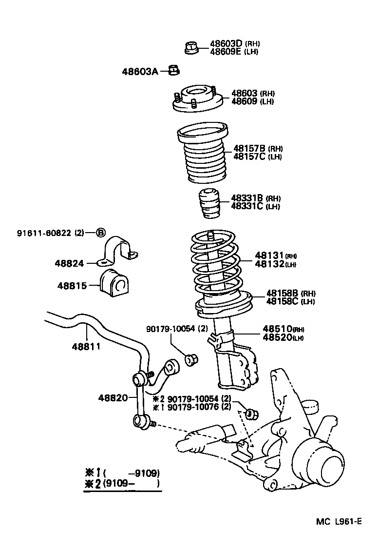 TOYOTA 48520-06050 - Iskunvaimennin inparts.fi