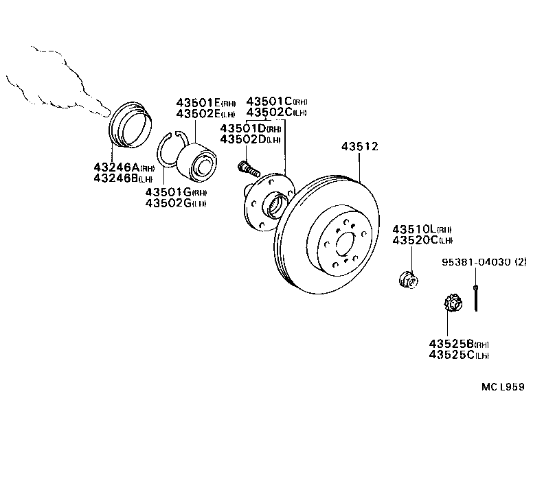 TOYOTA 90080-36021 - Pyöränlaakerisarja inparts.fi