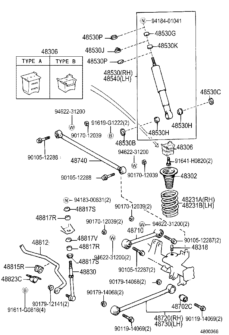 TOYOTA 48531-69605 - Iskunvaimennin inparts.fi