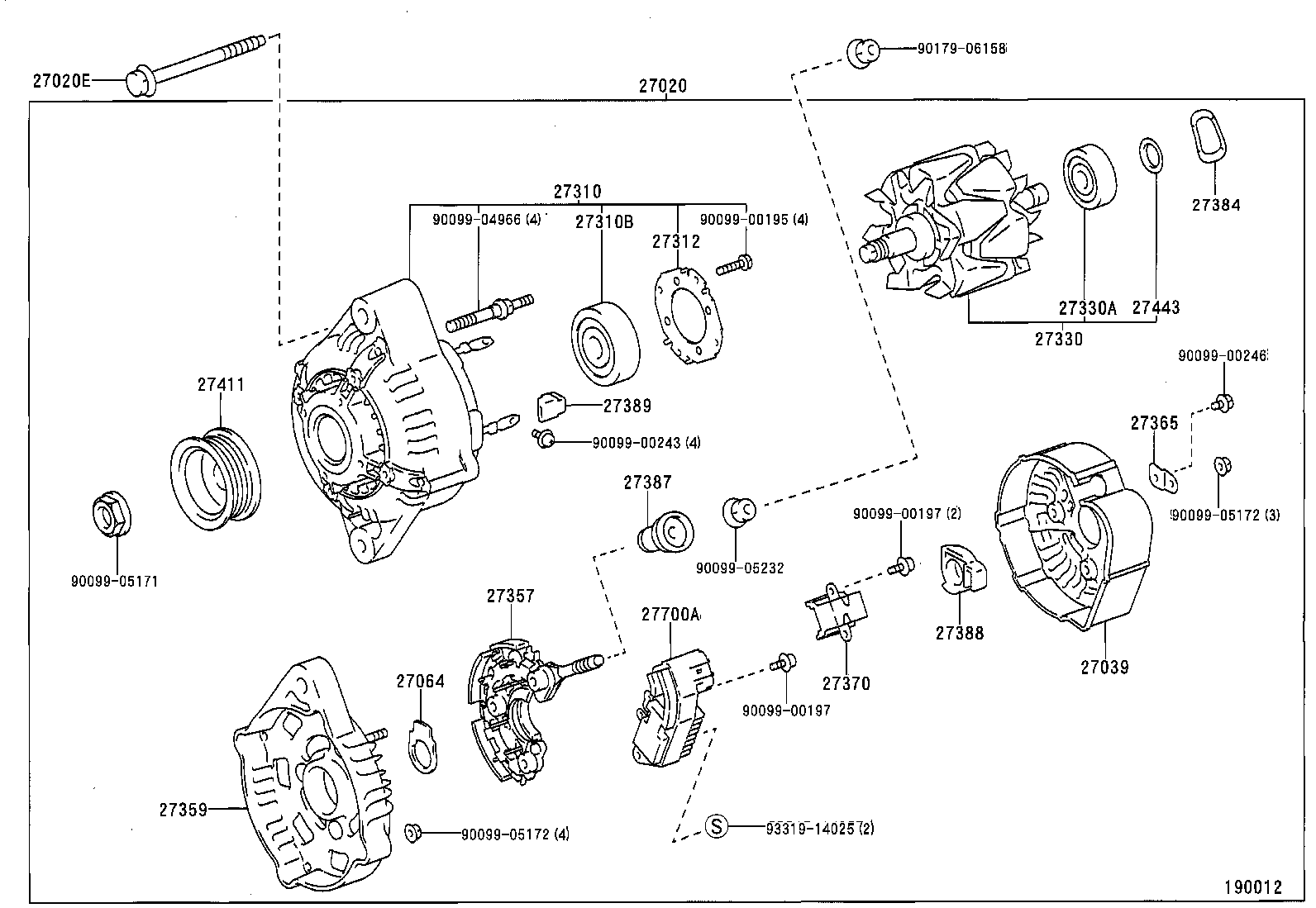 TOYOTA 27411-42010 - Hihnapyörä, laturi inparts.fi