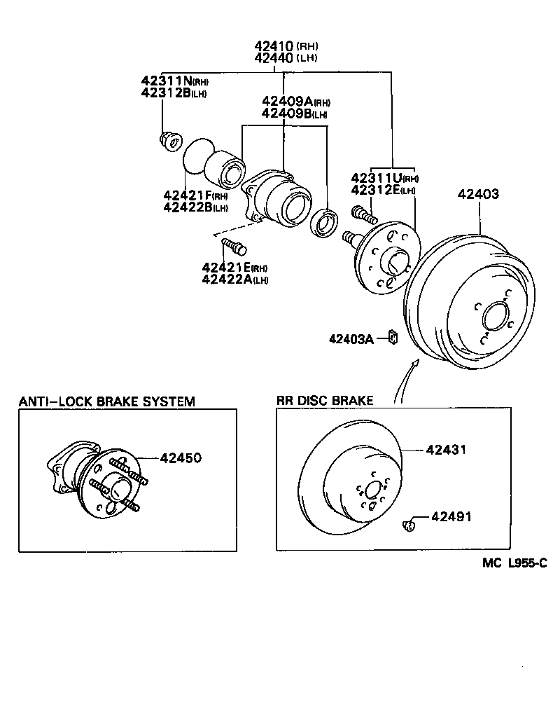 TOYOTA 4243133050 - Jarrulevy inparts.fi