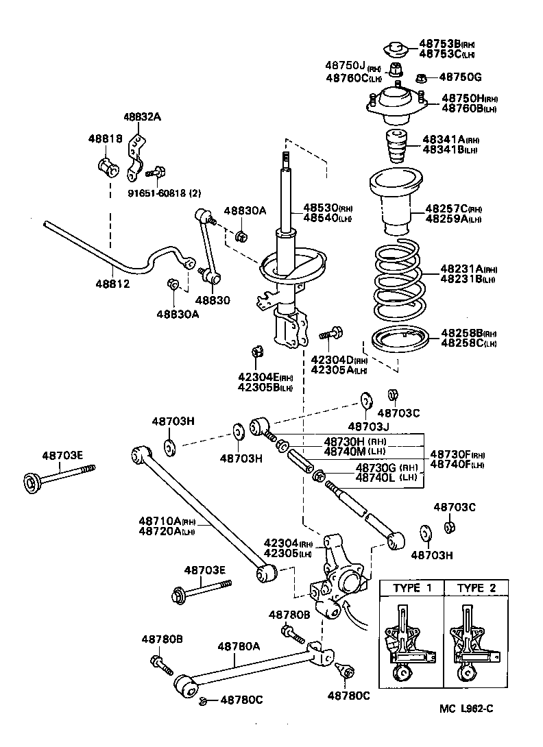 TOYOTA 48540-33020 - Iskunvaimennin inparts.fi