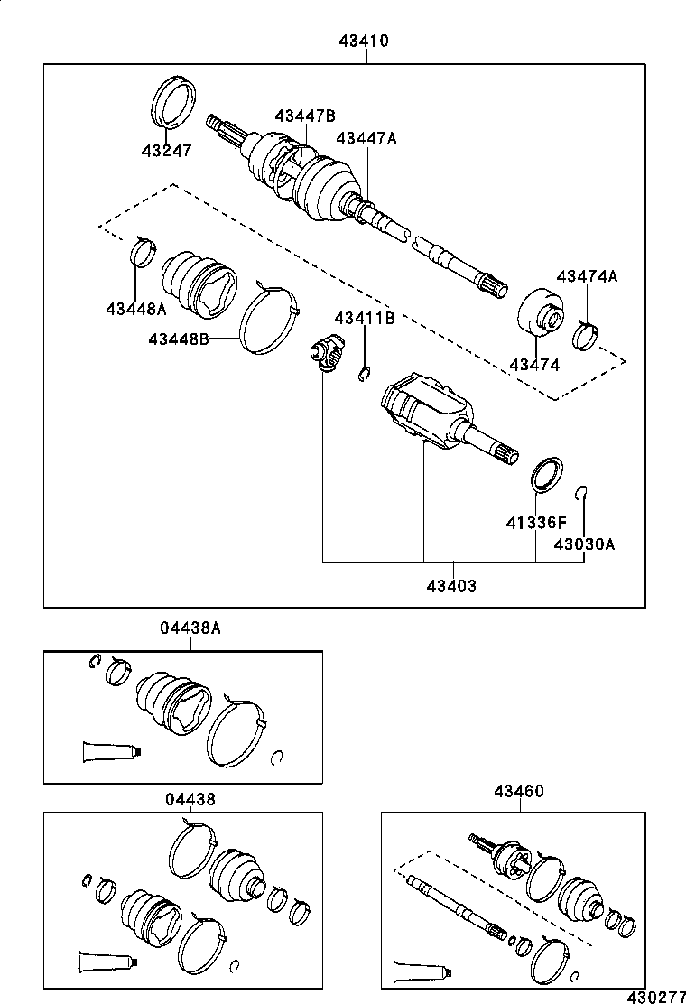 TOYOTA #43410-10091 - Nivelsarja, vetoakseli inparts.fi