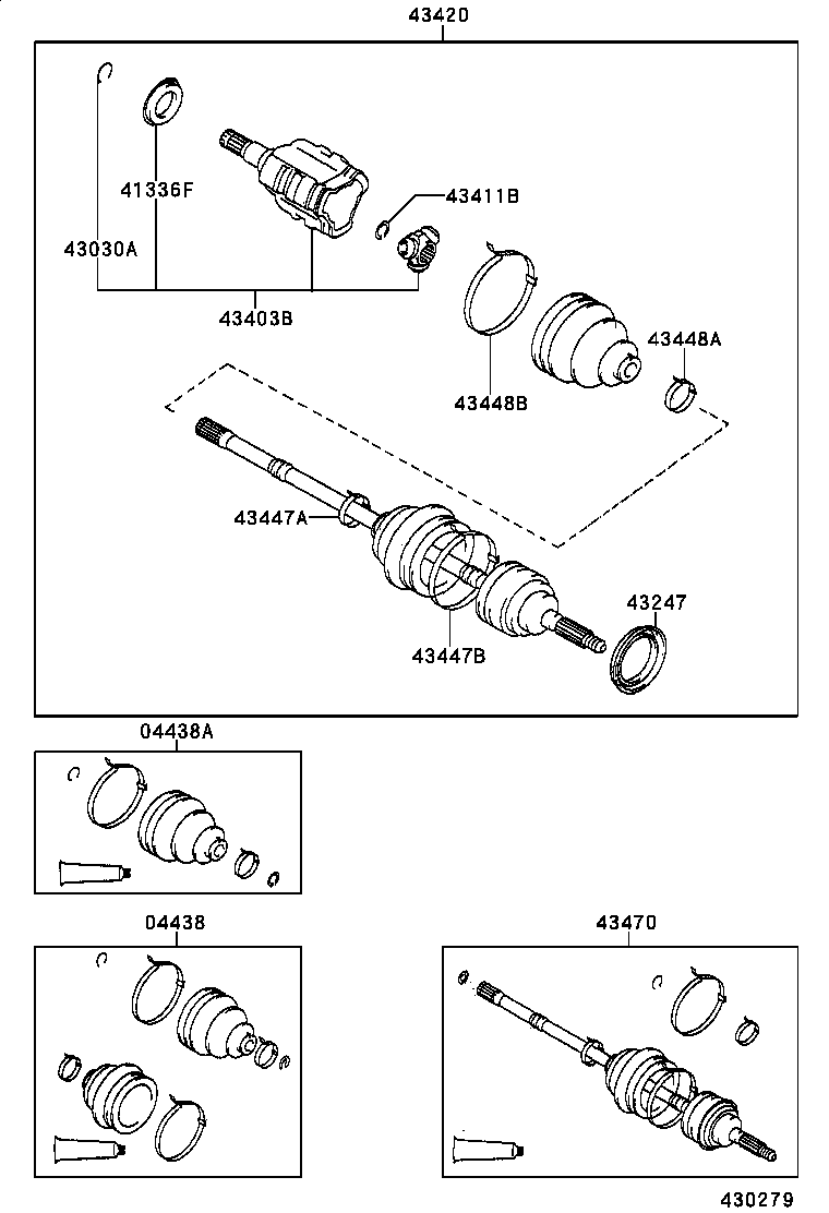 TOYOTA 43470-19416 - Nivelsarja, vetoakseli inparts.fi