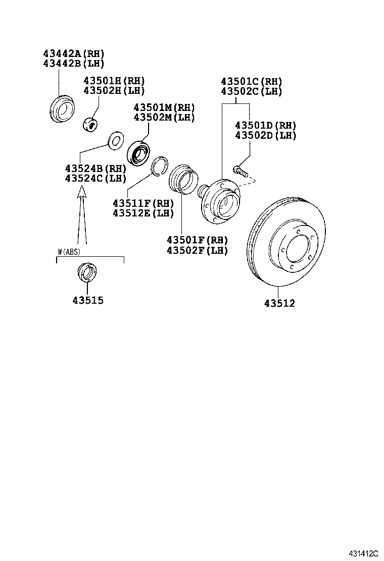 TOYOTA 90521-T0003 - Pyöränlaakerisarja inparts.fi