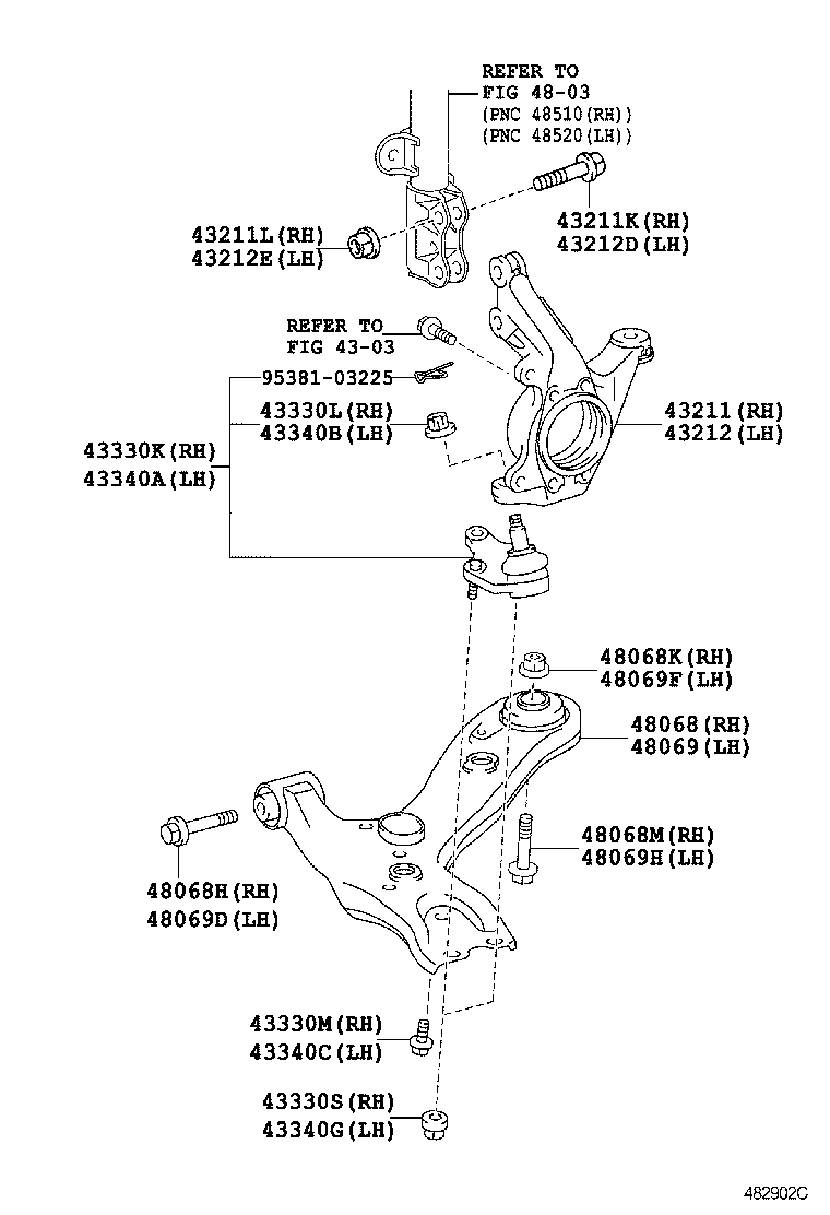 TOYOTA 48069-05080 - Tukivarsi, pyöräntuenta inparts.fi