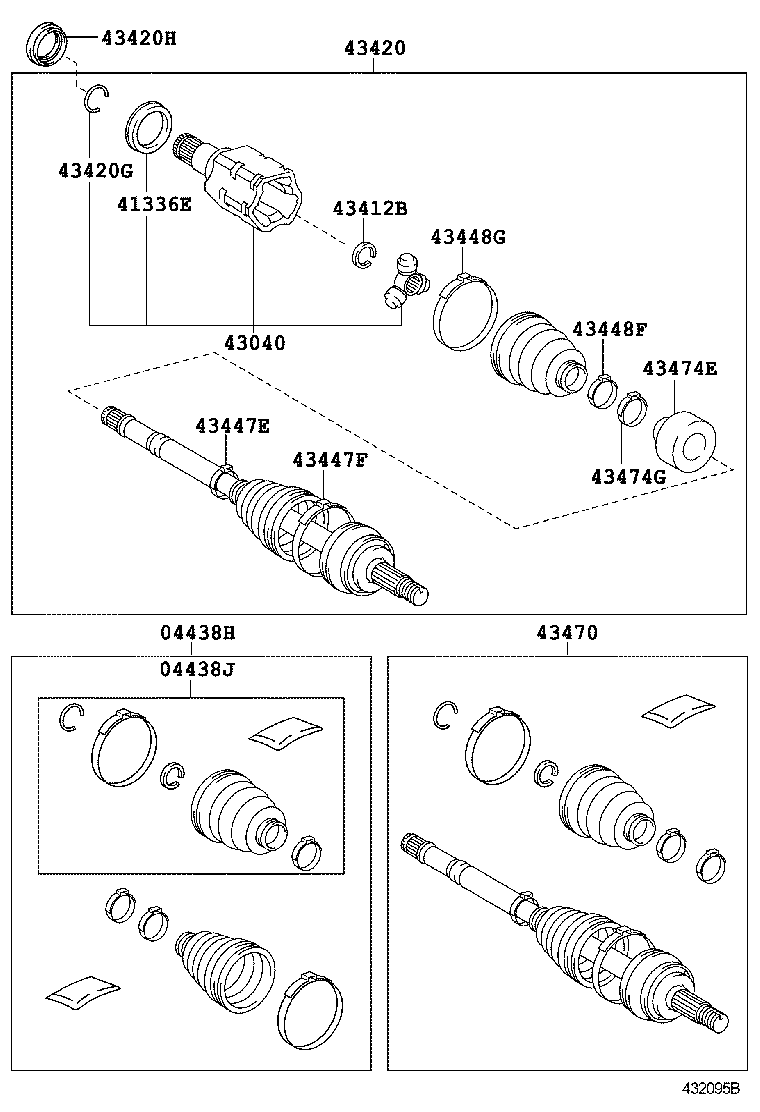 TOYOTA 43470-80250 - Nivelsarja, vetoakseli inparts.fi