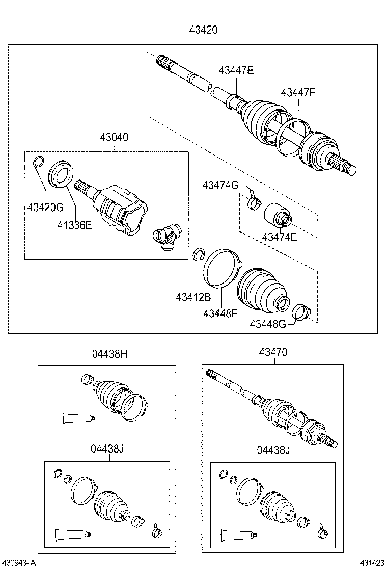 TOYOTA 04428-02140 - Paljekumi, vetoakseli inparts.fi