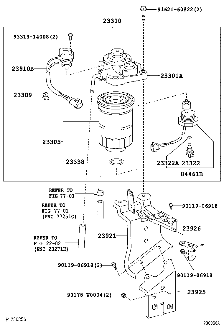 TOYOTA 23390-33010 - Polttoainesuodatin inparts.fi