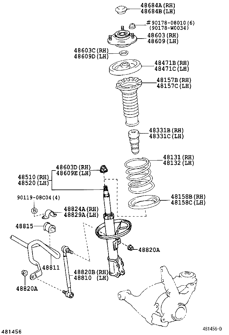 TOYOTA 4851009A70 - Iskunvaimennin inparts.fi