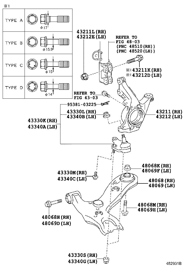 TOYOTA 48069-0F030 - Tukivarsi, pyöräntuenta inparts.fi