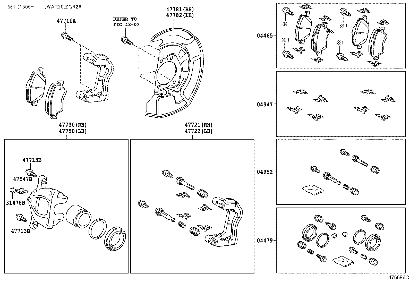 TOYOTA 04465-0F010 - Jarrupala, levyjarru inparts.fi