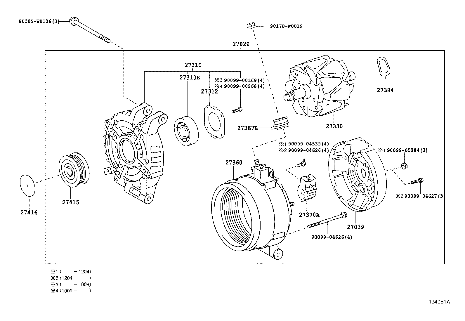 TOYOTA 2736027090 - Jänniteensäädin inparts.fi