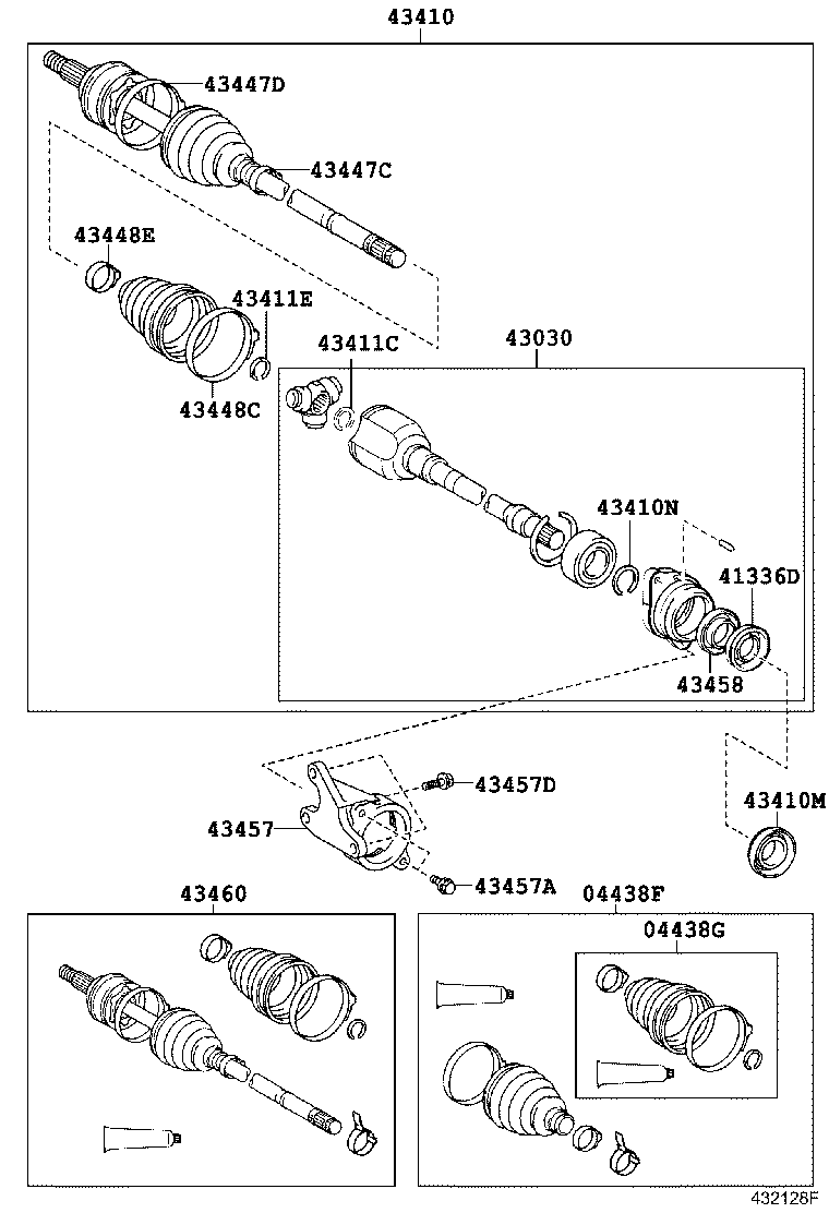 TOYOTA 044280F040 - Paljekumi, vetoakseli inparts.fi