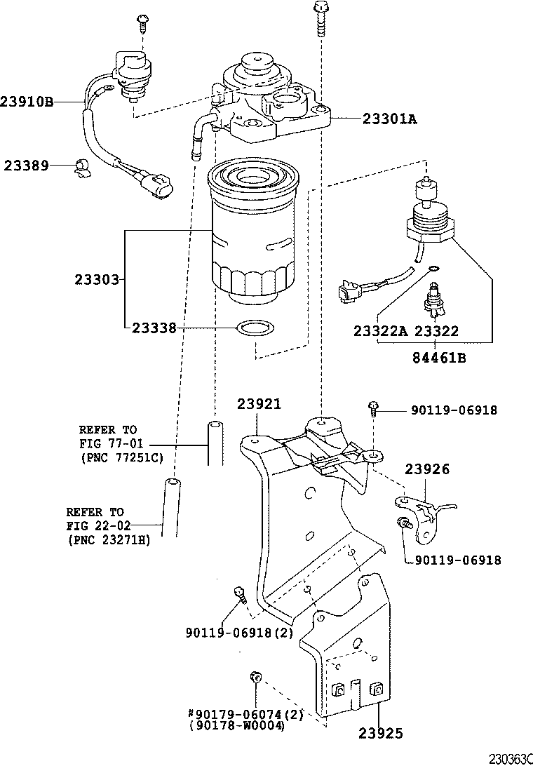 TOYOTA 23390-30180 - Polttoainesuodatin inparts.fi