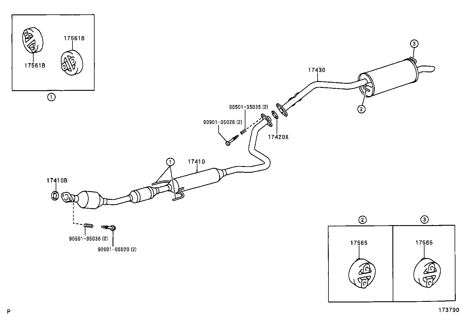 TOYOTA 1741021500 - Katalysaattori inparts.fi