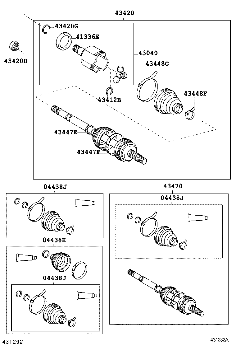 TOYOTA 04438-12502 - Paljekumi, vetoakseli inparts.fi