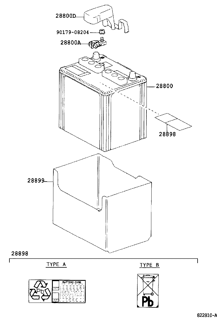 TOYOTA 28800-70070 - Käynnistysakku inparts.fi