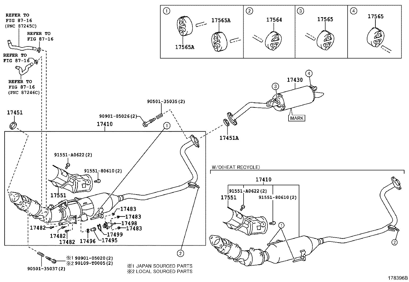 TOYOTA 17410-37700 - Katalysaattori inparts.fi