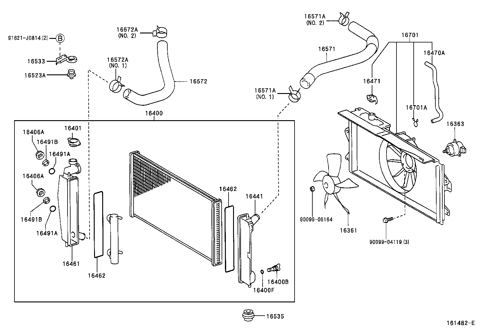 TOYOTA 16400-0D200 - Jäähdytin,moottorin jäähdytys inparts.fi