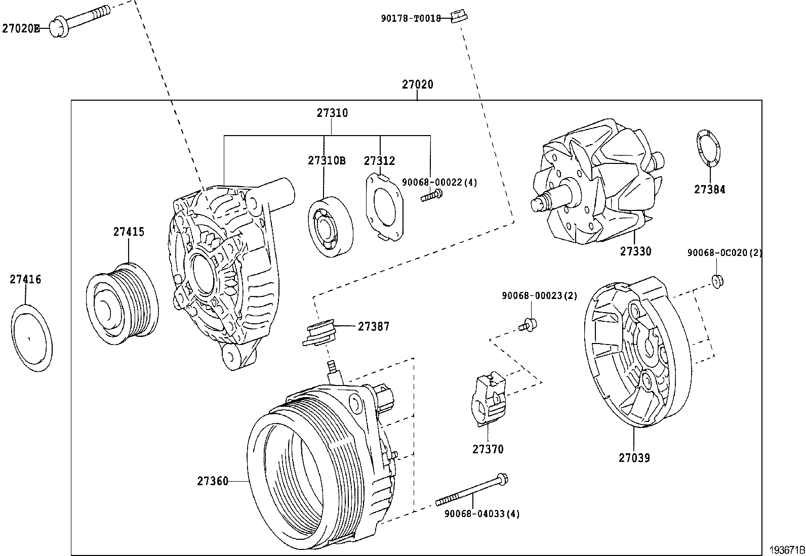 TOYOTA 270600L022 - Laturi inparts.fi