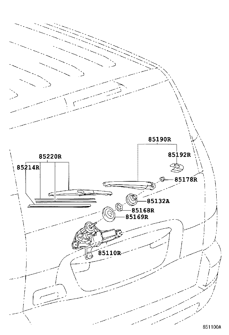 TOYOTA 8524260070 - Pyyhkijänsulka inparts.fi