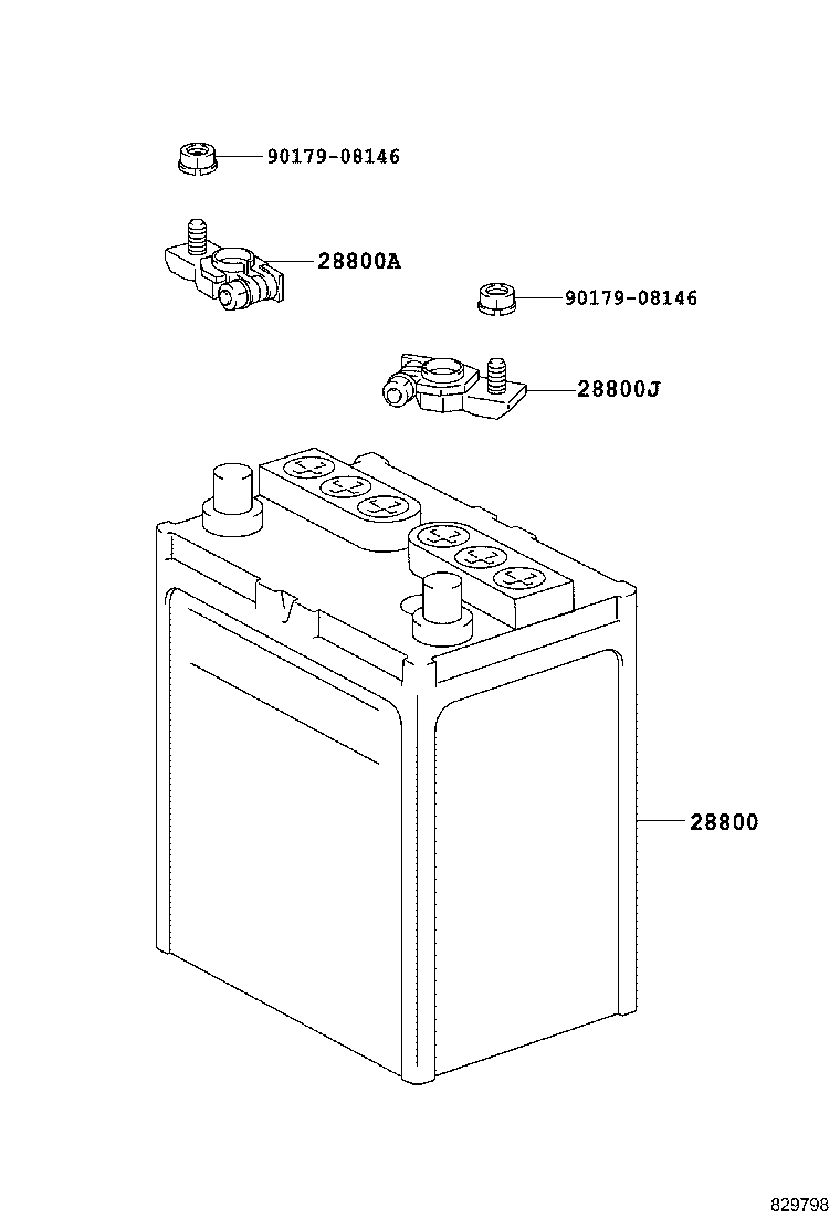 TOYOTA 28800-31101 - Käynnistysakku inparts.fi