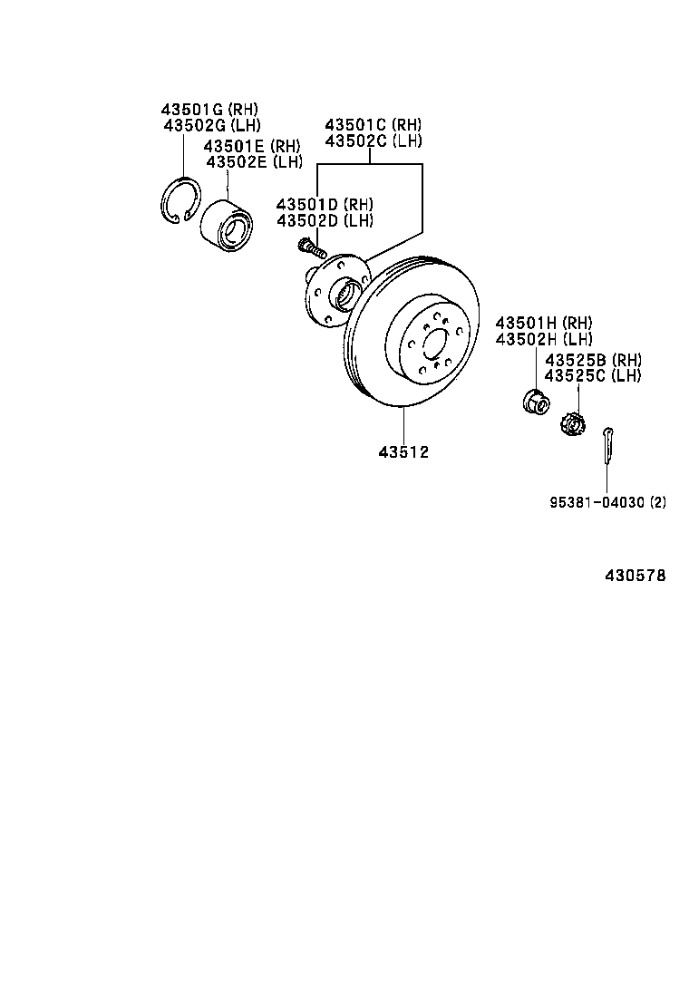 Suzuki 4351205030 - Jarrulevy inparts.fi