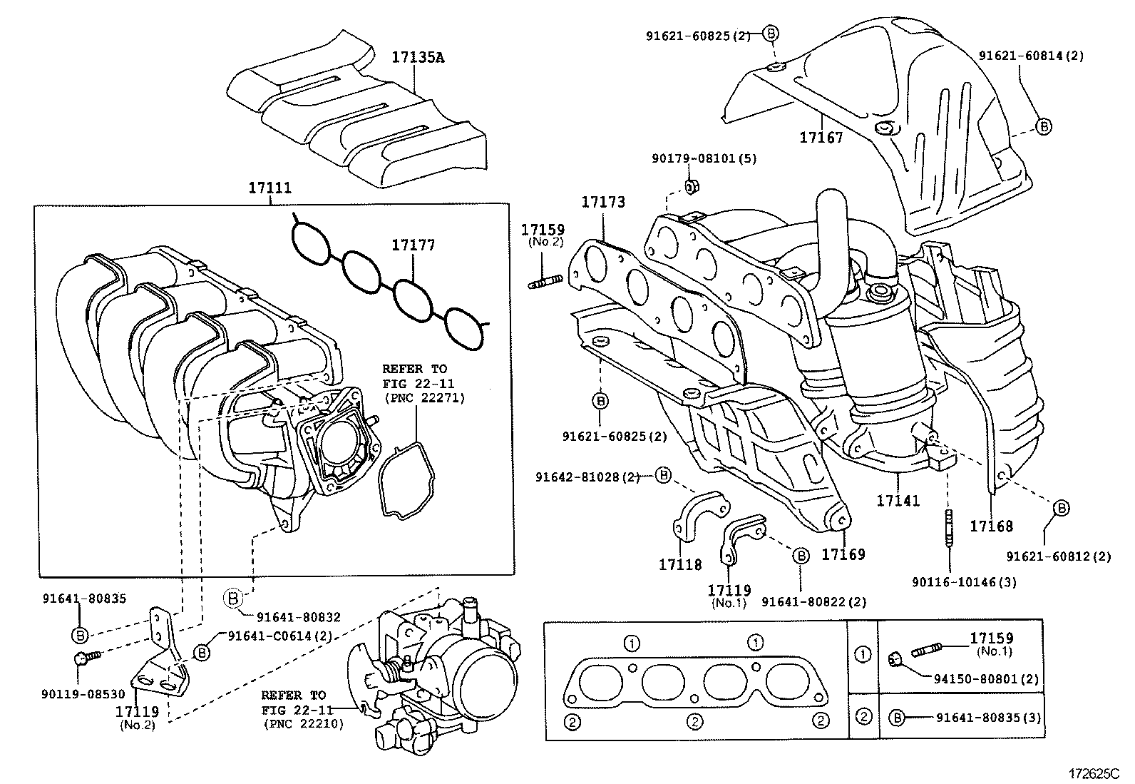 TOYOTA 17104-22070 - Katalysaattori inparts.fi